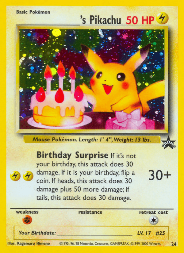 _____'s Pikachu — Wizards Black Star Promos 24
