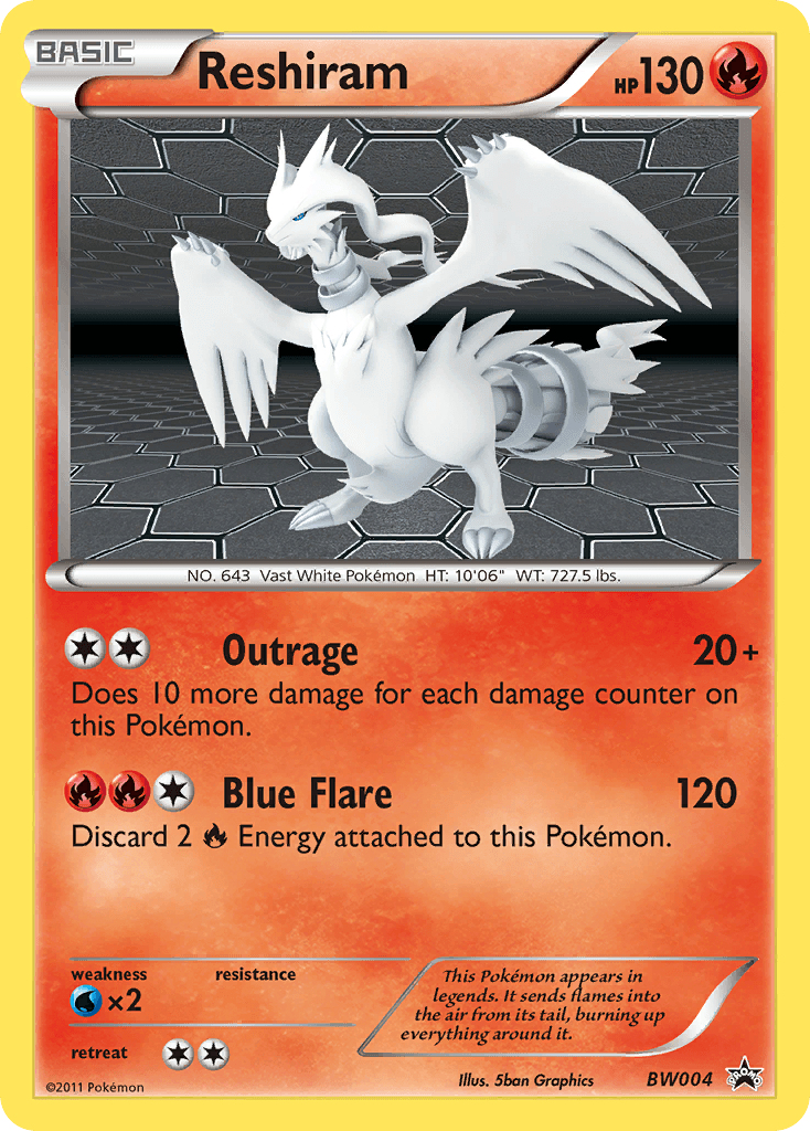 Reshiram — BW Black Star Promos BW004