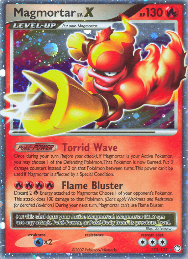 Magmortar LV.X — Mysterious Treasures 123