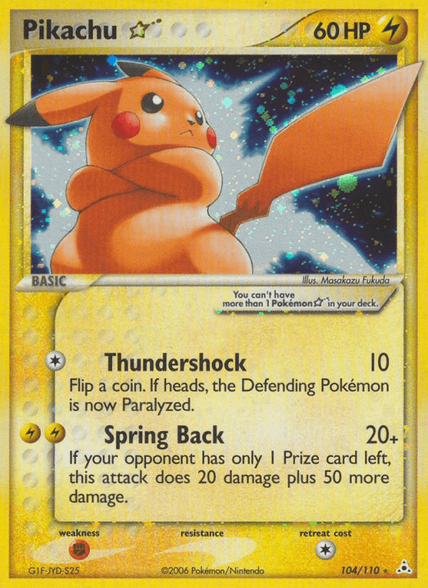 Pikachu ★ — Holon Phantoms 104