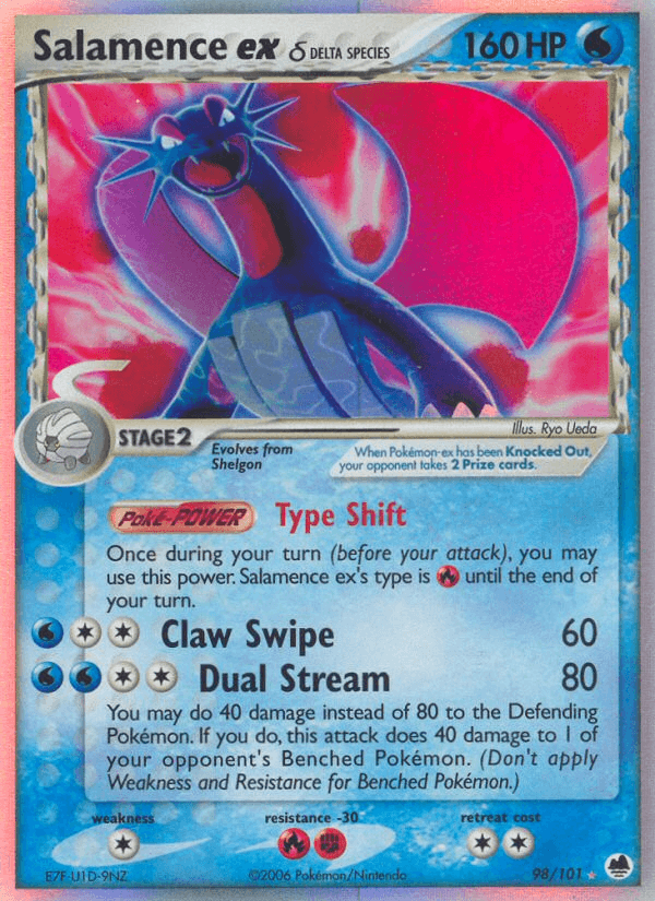 Salamence ex δ — Dragon Frontiers 98