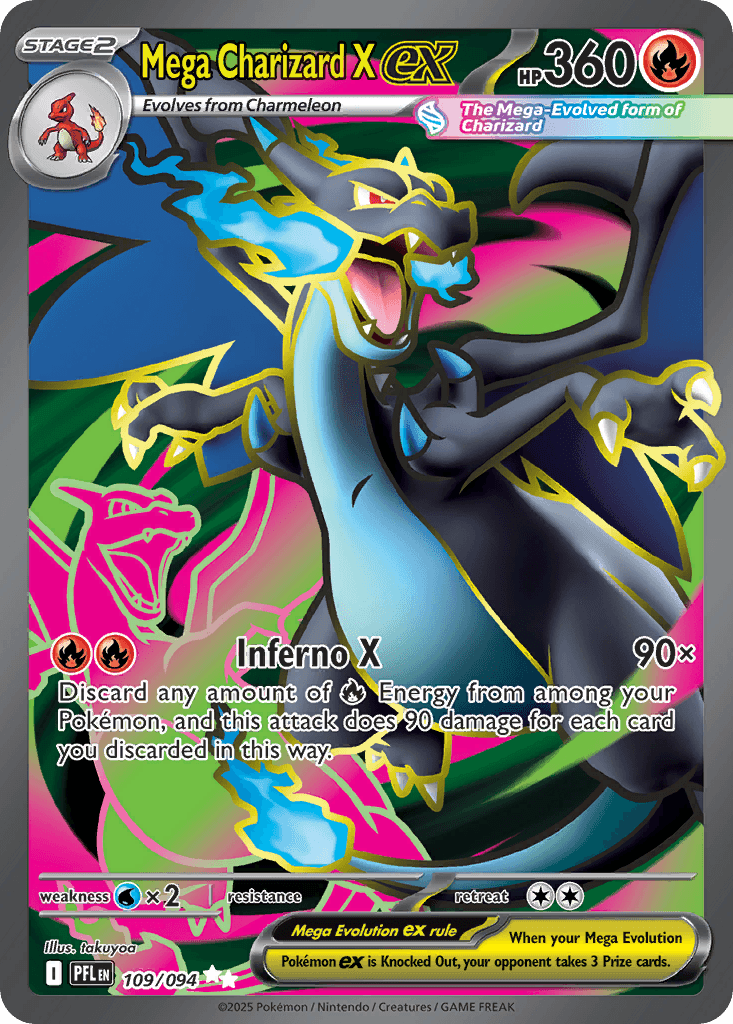 Mega Charizard X ex — Phantasmal Flames 109