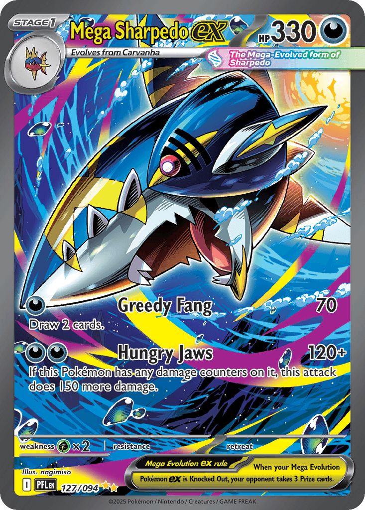Mega Sharpedo ex — Phantasmal Flames 127