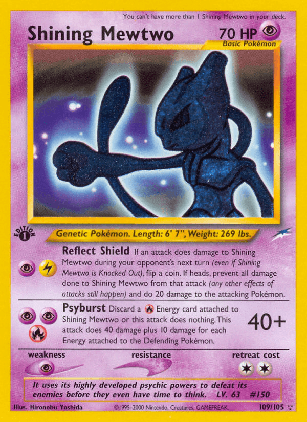 Shining Mewtwo — Neo Destiny 109