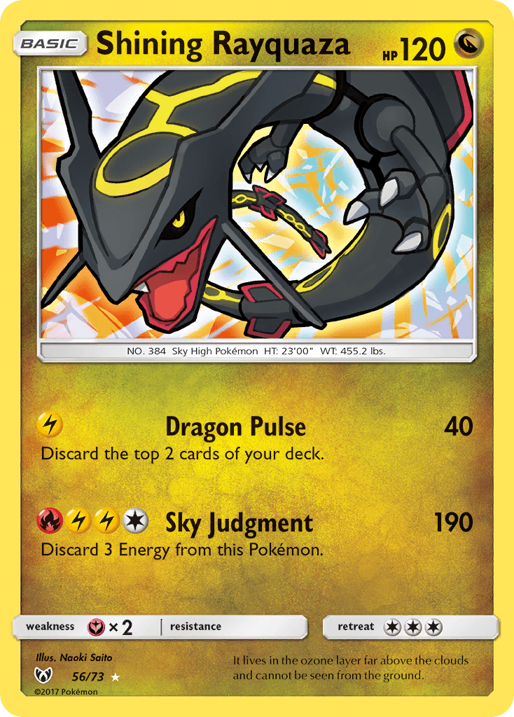 Shining Rayquaza — Shining Legends 56