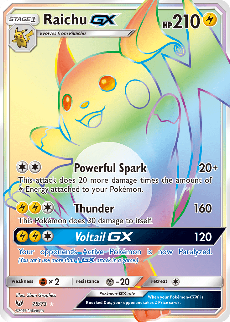 Raichu-GX — Shining Legends 75