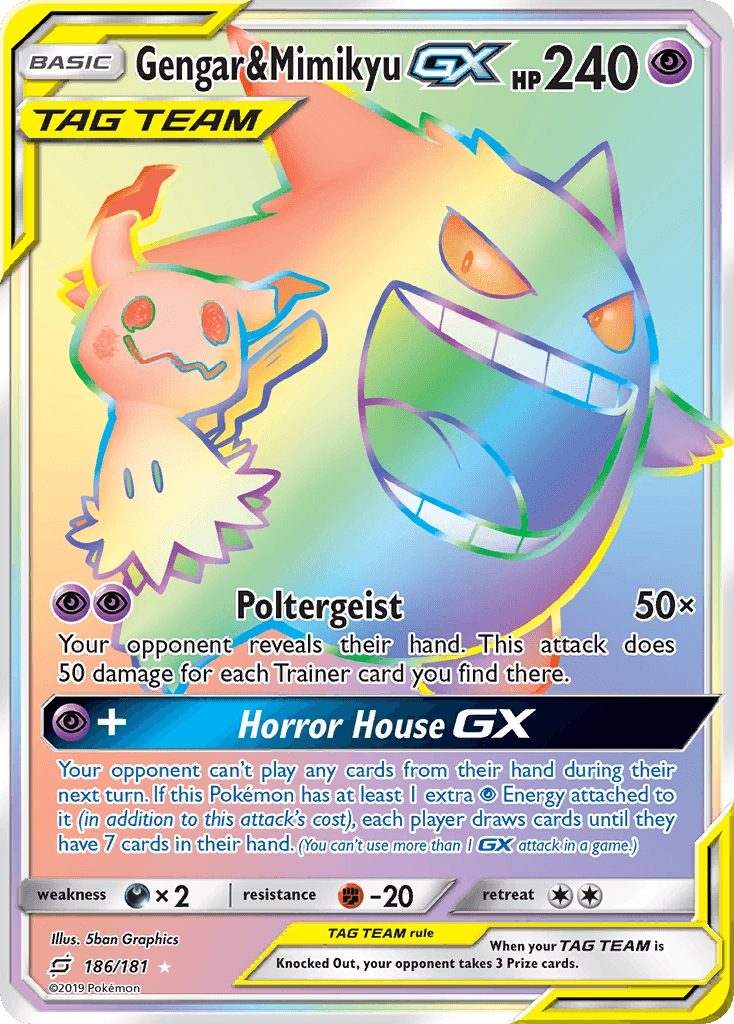 Gengar & Mimikyu-GX — Team Up 186