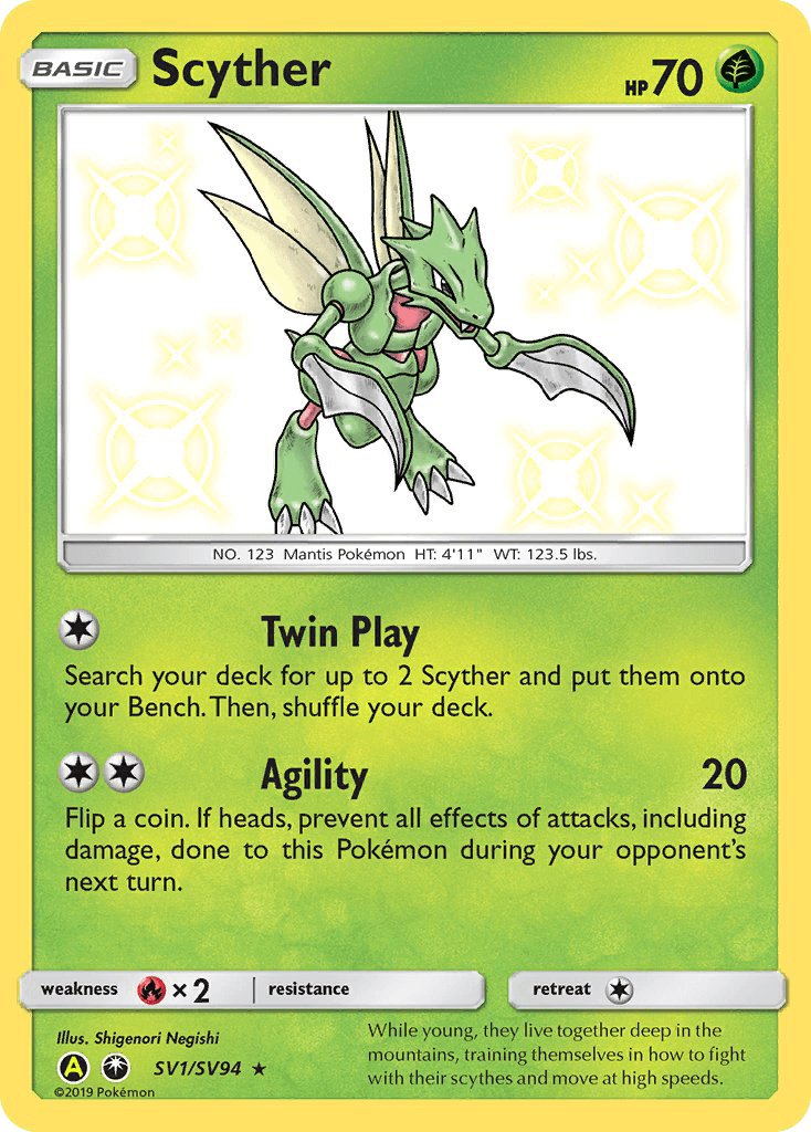 Scyther — Hidden Fates Shiny Vault SV1