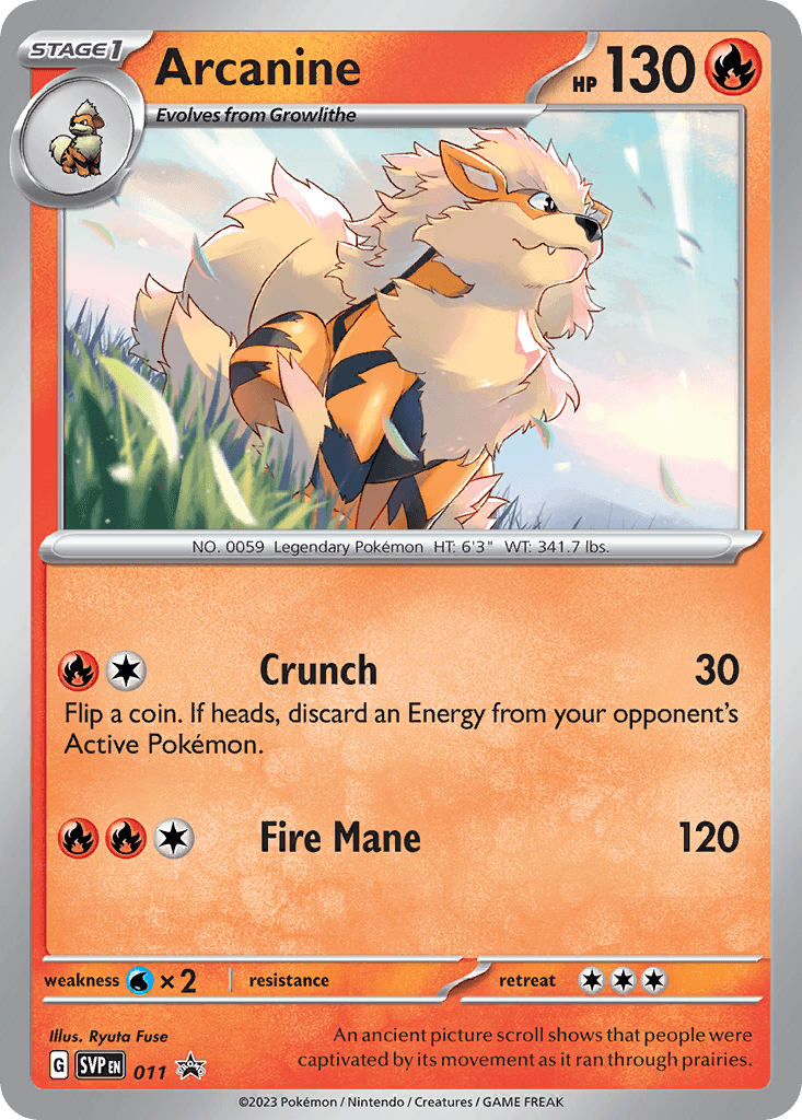 Arcanine — Scarlet & Violet Black Star Promos 11