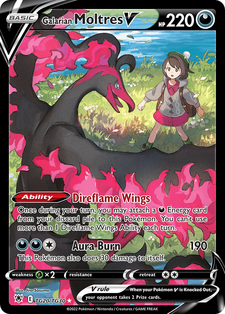 Galarian Moltres V — Astral Radiance Trainer Gallery TG20