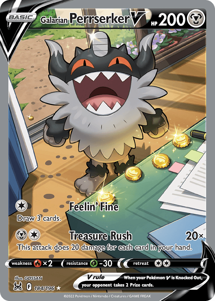 Galarian Perrserker V — Lost Origin 184