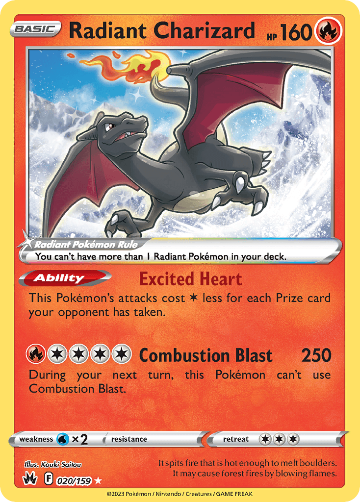 Radiant Charizard — Crown Zenith 20