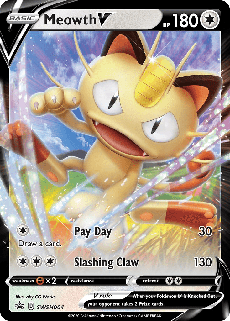 Meowth V — SWSH Black Star Promos SWSH004